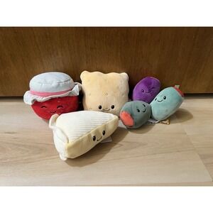 Gigglescape Brie Cheese, Jam, Olives, Square Cracker Charcuterie Box Plush Set